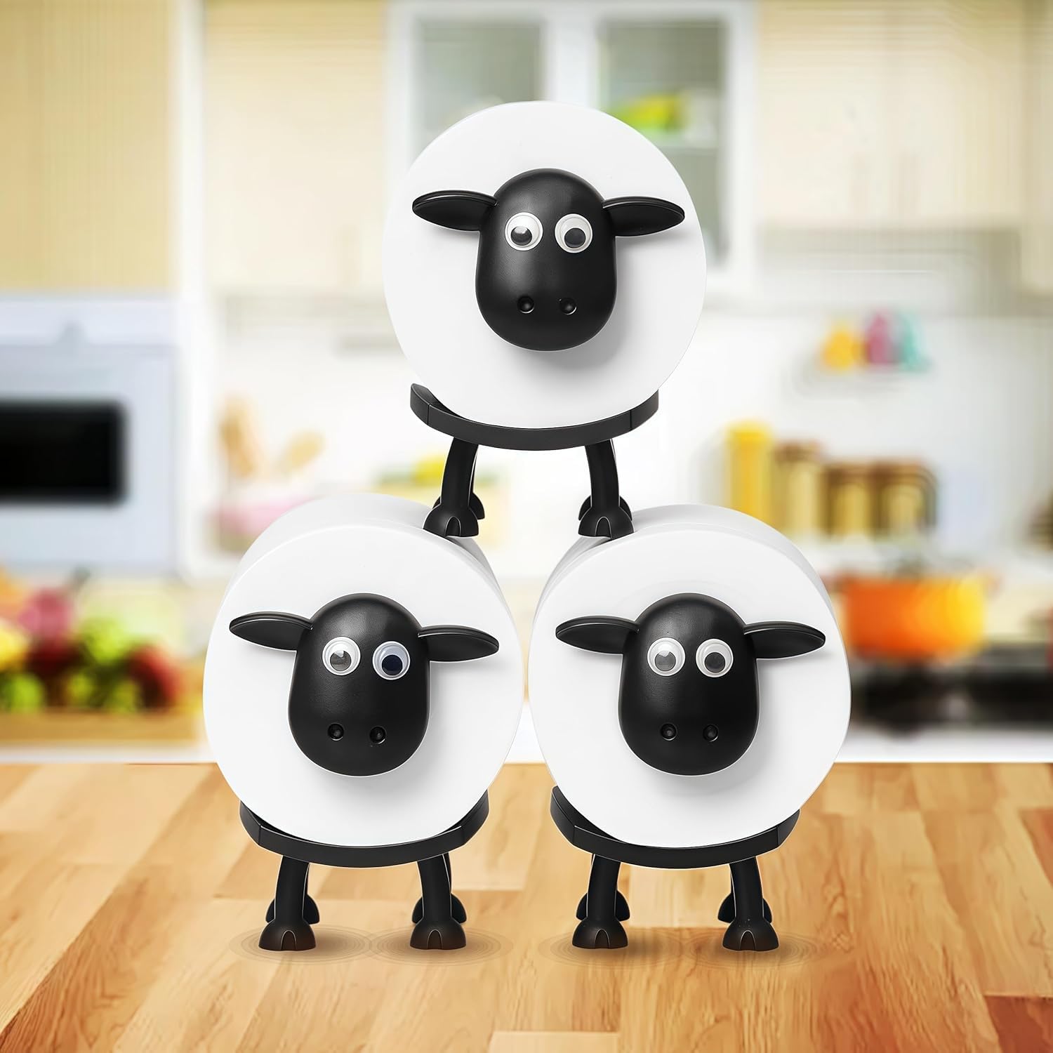 Sheep Toilet Paper Roll Holder, Funny Toilet Paper Holder Free Standing Bathroom Set,3D Printed Black Sheep Loo Roll Holder,Fun Housewarming Gift & Bathroom Decor