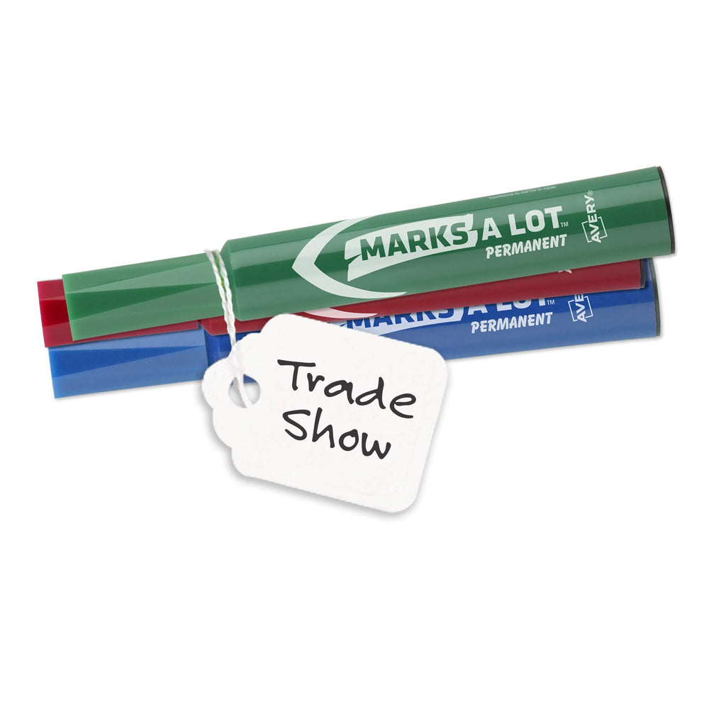 Avery Blank White Marking Tags with Strings, Matte, (2-3/4" x 1-11/16") Strung, 1000 Tags,