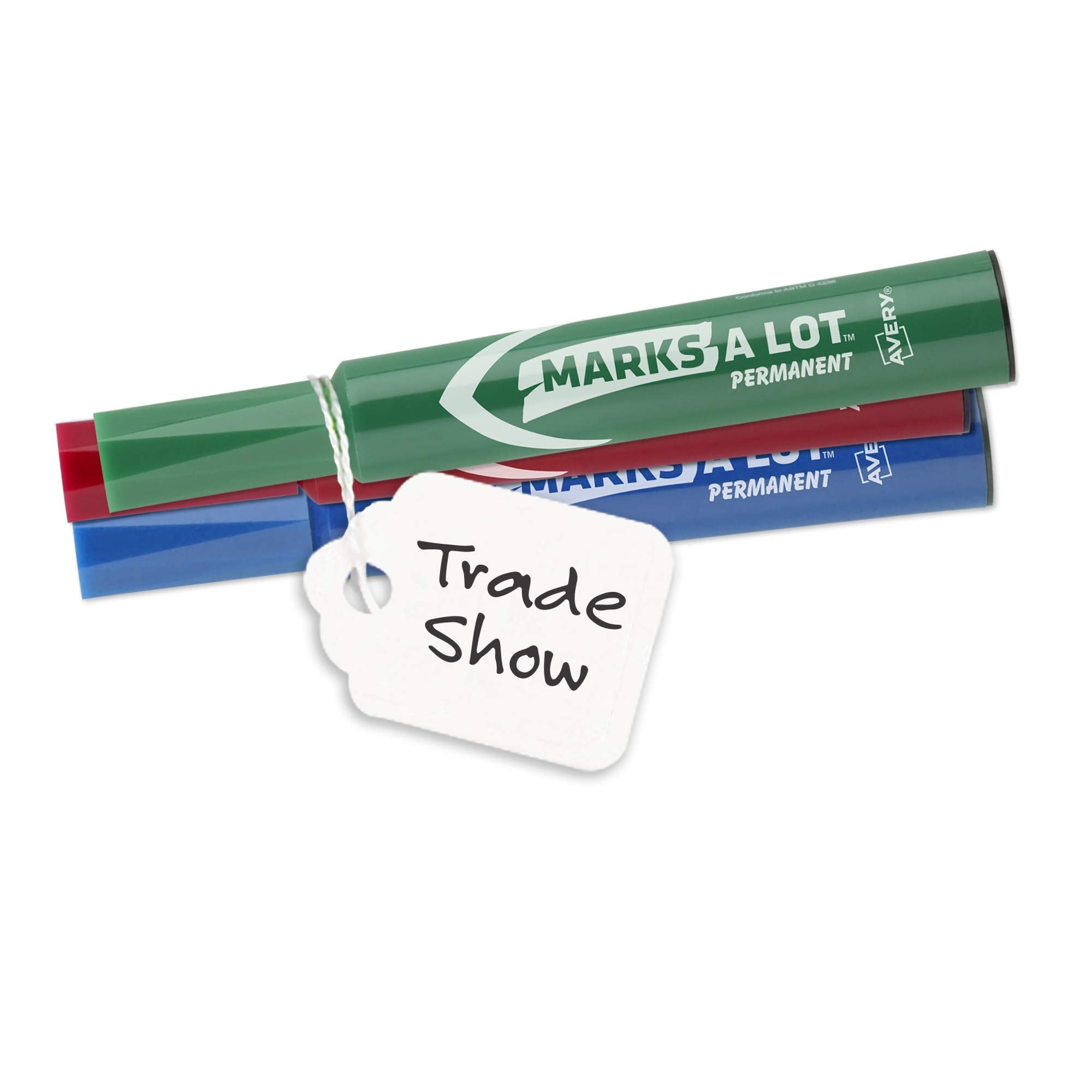 Avery Blank White Marking Tags with Strings, Matte, (2-3/4" x 1-11/16") Strung, 1000 Tags,