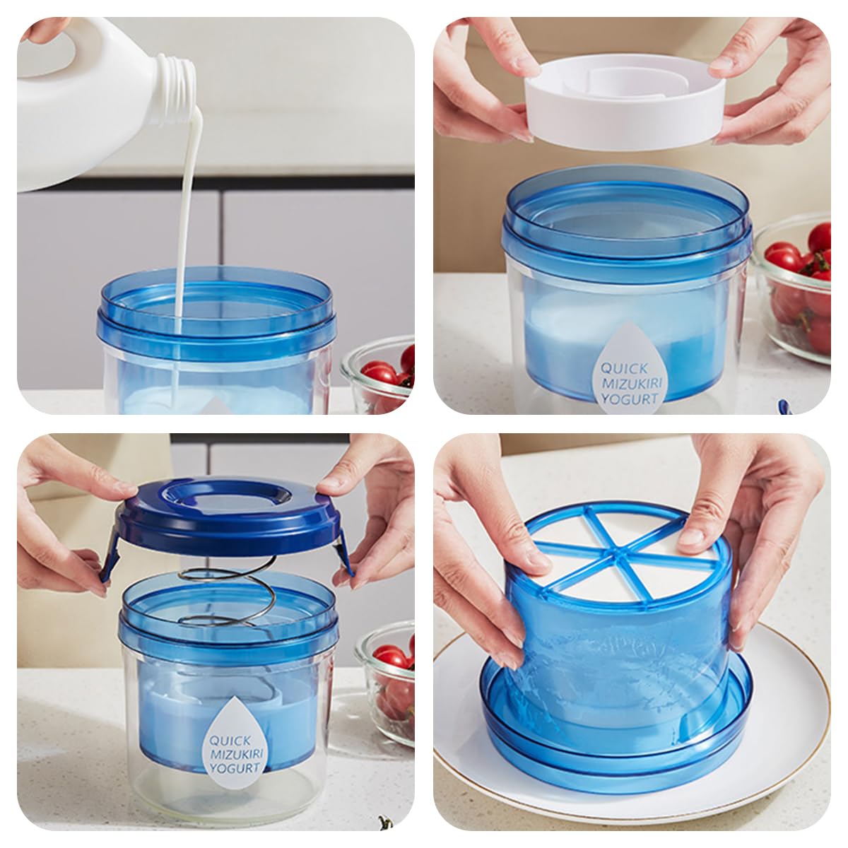 Greek Yogurt Strainer with Fine Mesh, Yogurt Maker Filter, Reusable Cheese Yogurt Whey Separator, Multipurpose Thick Yogurt Maker Gadgets for Home and Kitchen
