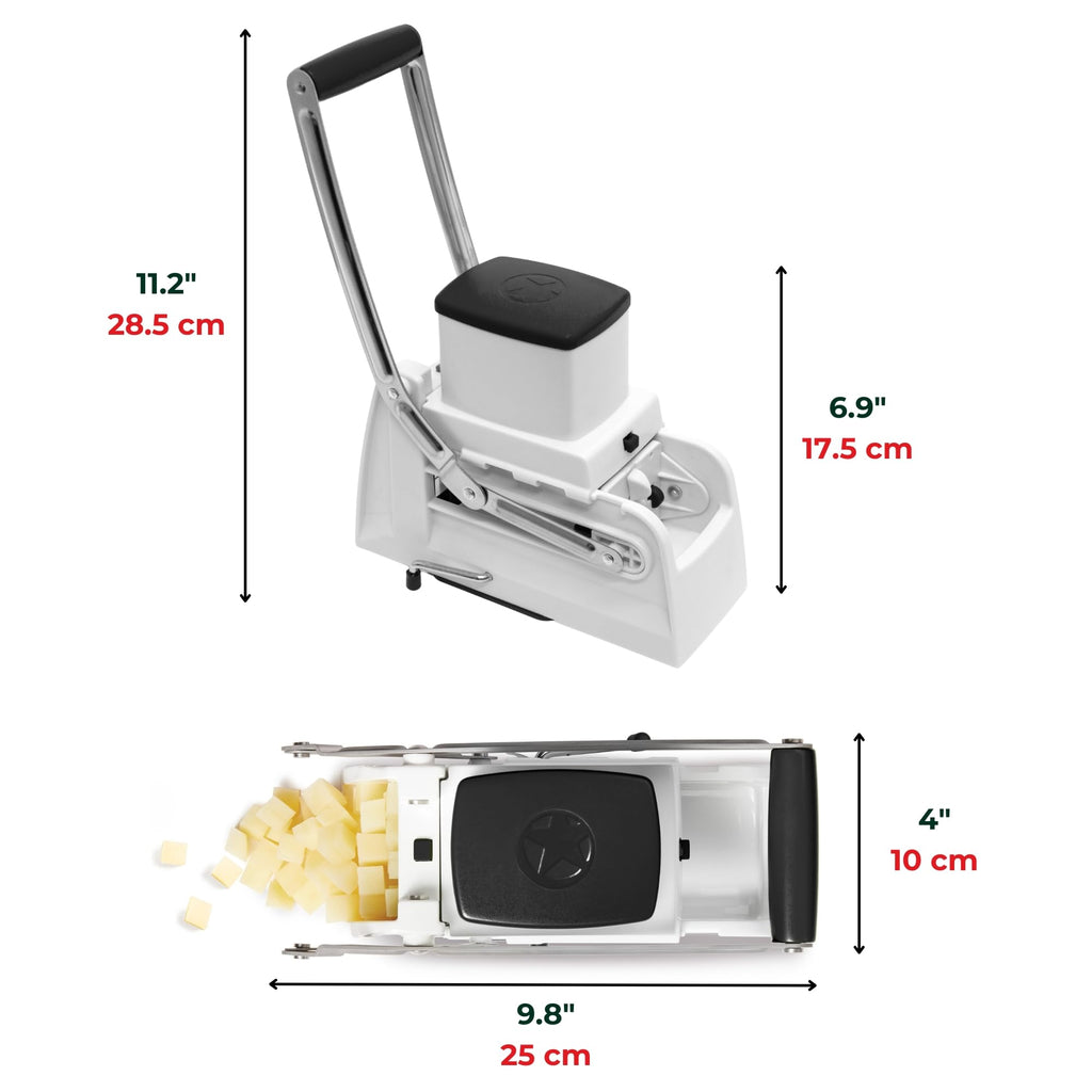 Starfrit Pro Fry Cutter & Cuber - 3-in-1 - Homemade French Fries - Slices, Dices, Cubes Potatoes & Vegetables