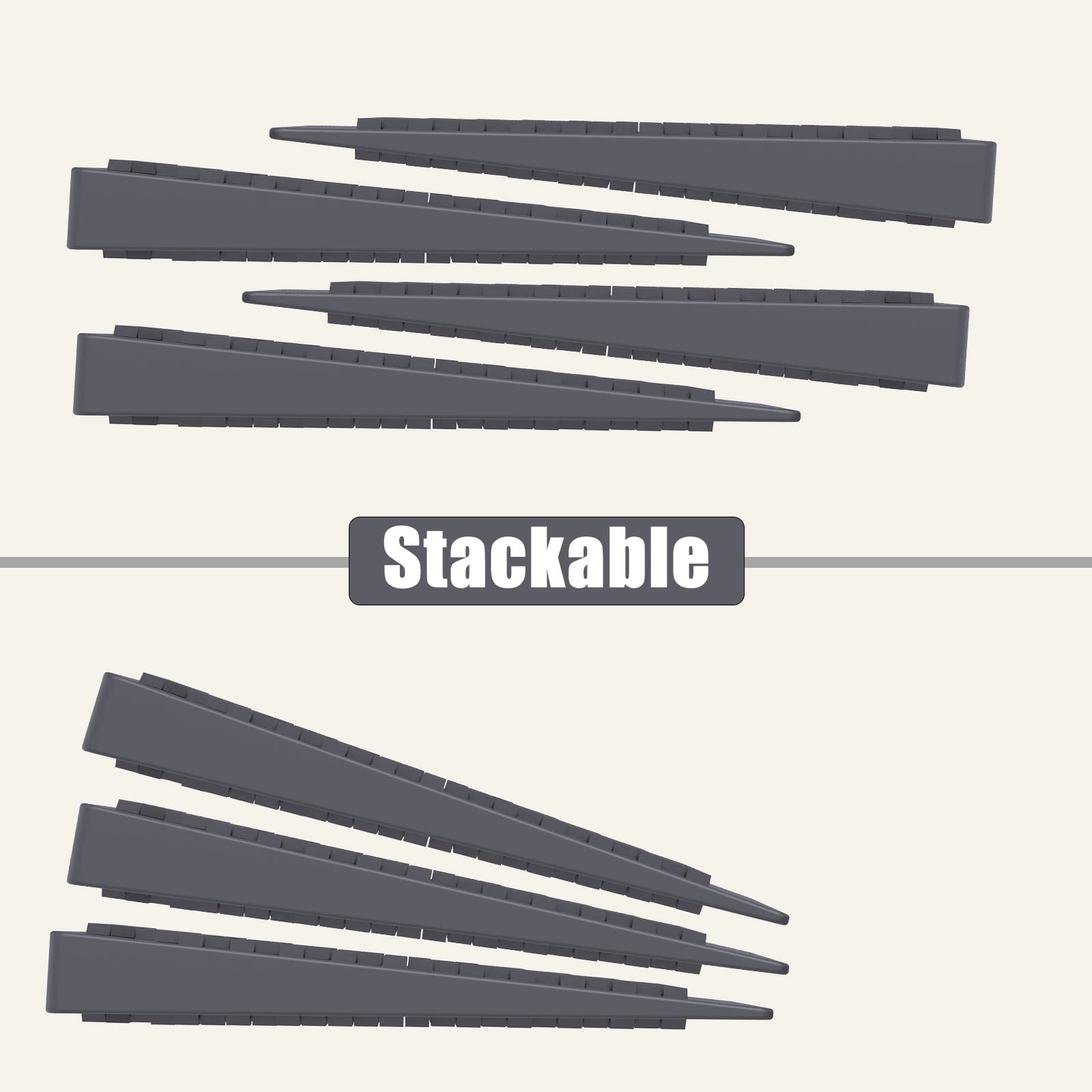 40 Pack Furniture Levelers, Plastic Shims for Leveling, Rubber Wedge, Table Leg Leveler, Table Shims, Durable, Non-Slip, Stackable