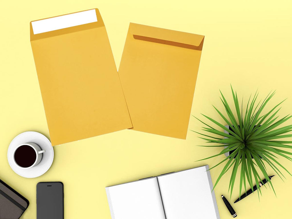 Packpal Manilla Envelopes 9x12 100Pack Brown Catalog Envelopes Self Seal for Mailing