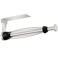 VEHHE Under Cabinet Paper Towel Holder with Ratchet System, One Hand Operable Paper Towel Holder Wall Mount with Damping Effect, Self-Adhesive Papers Towels Holders or Drilled for Kitchen (Silver)