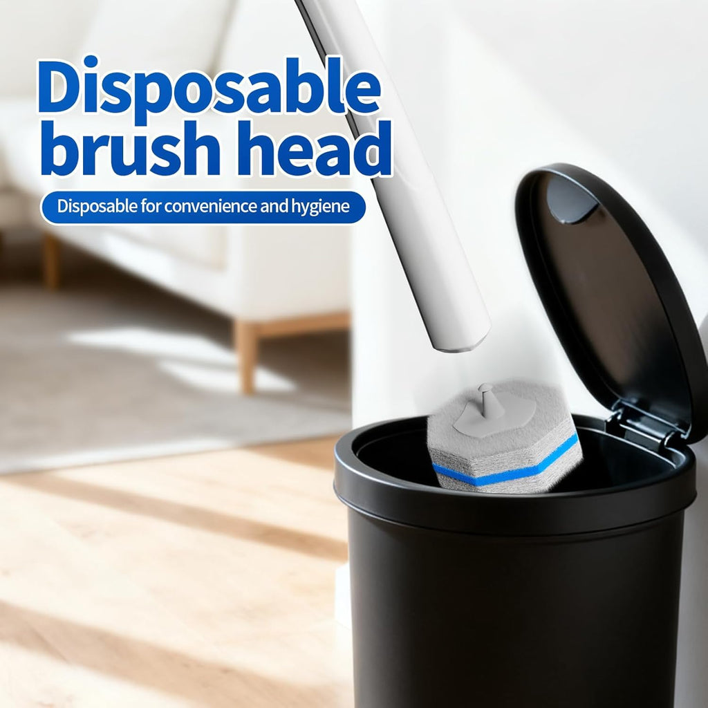Disposable Toilet Brush Cleaning System With 50pcs Toilet Wand Refills for Clorox,Toilet Bowl Brush and Holder Set，Wall Mounted Disposable Toilet Bowl Cleaners Brush Kit for Bathroom Cleaning