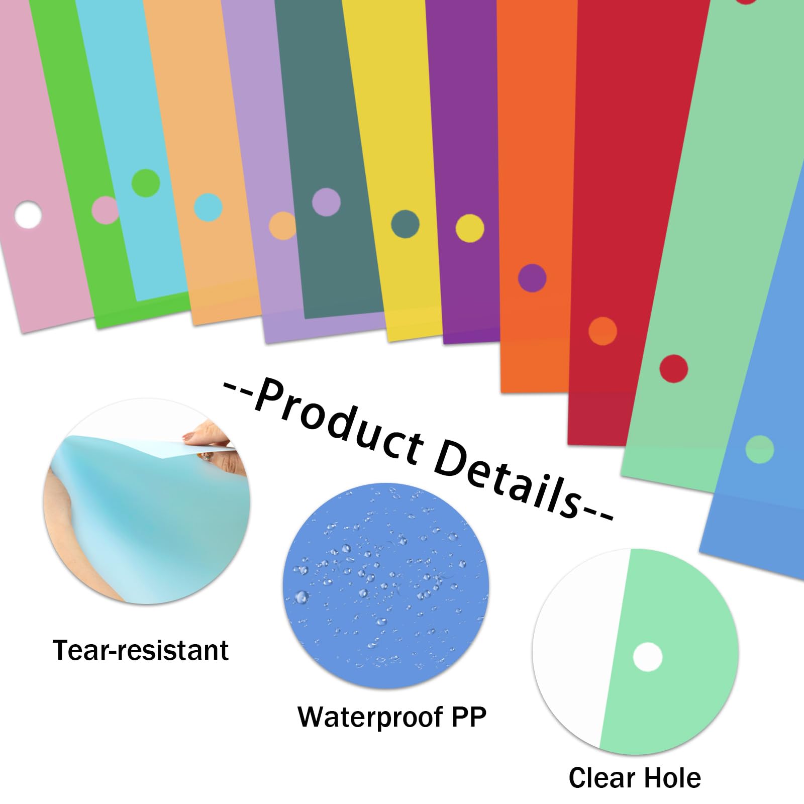 12-Tab Binder dividers with tabs for 3 Ring Binder, Write & Erase, Dividers for 8.5 x 11'' Letter Size Papers, Assorted Color, 3 Set, Ideal for Student, Teacher