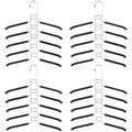 Acrux7 4 Pack 5 in 1 Metal Clothes Hangers Space Saving Hangers, Non Slip Multi Hangers for Shirt Sweater, Multi Layers Coat Hangers, Heavy Duty Closet Organizer Hanger Rack for Shirt Blouse Suit