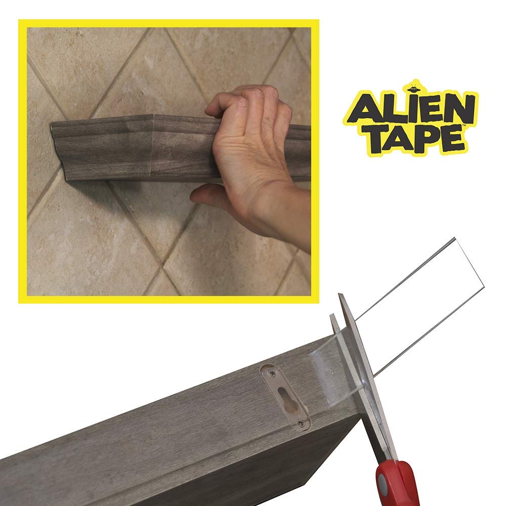 Alientape Nano Double Sided Tape Reusable Washable Transparent Traceless Multi-Purpose Adhesive Tape with Nano-Grip Technology for Indoor and Outdoor Mounting Tape As Seen On TV (Set of 3)