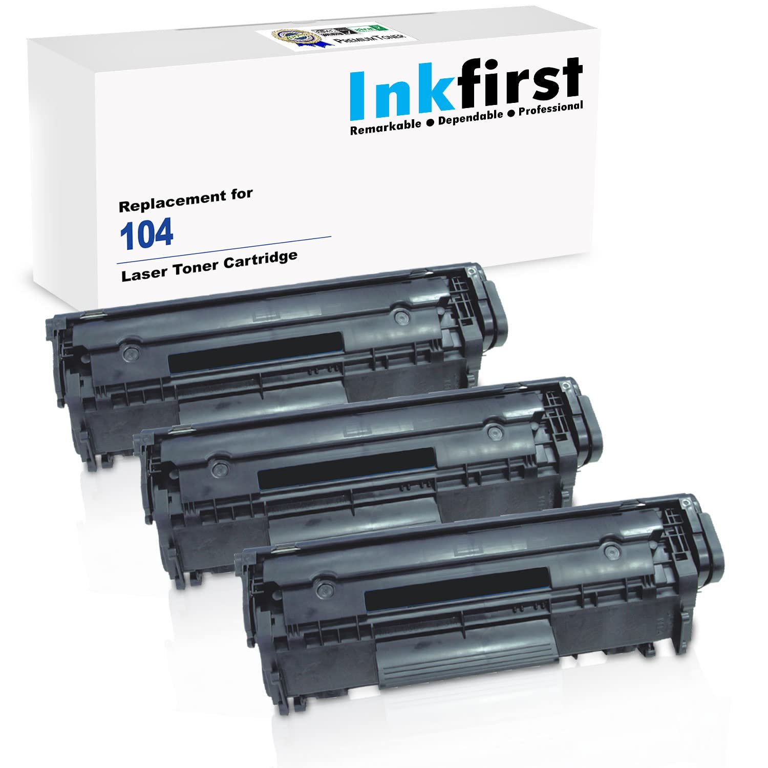 3 Inkfirst Compatible Toner Cartridges Replacement for Canon 104 FX9 FX10 0263B001AA FAXPHONE L120 L90 imageCLASS MF4150 MF4270 MF4350D MF4370DN MF4690 D480