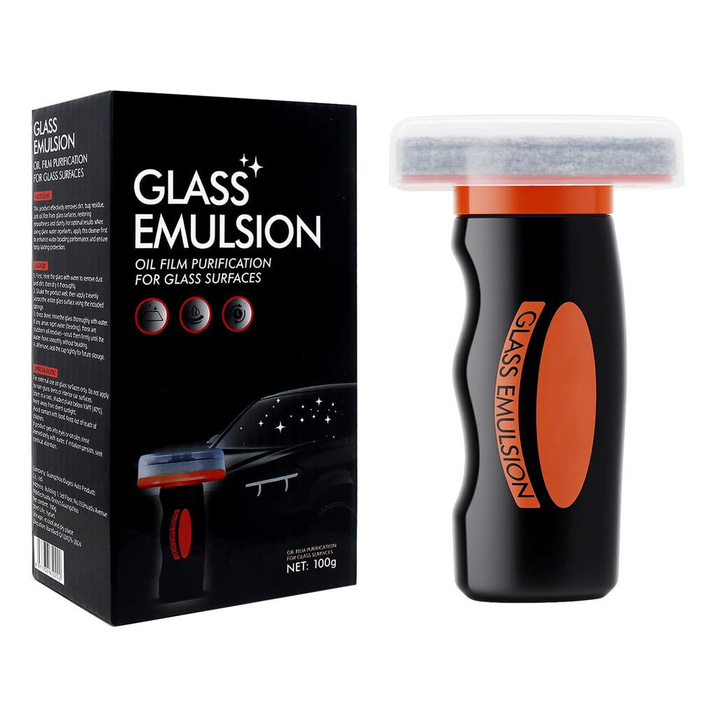 Glass Cleaner & Oil Film Remover for Car Windshield - Windshield Cleaning Solution for Improved Clarity & Safe Driving, Anti-Rain & Anti-Fog, Universal for All Auto Windows & Mirrors