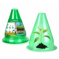 【24 Pieces】 Garden Cloches for Plants, Multifunctional Plant Cover Plant Protectors Transparent Bell Jar Cloches Protection Plants from Birds, Slugs, Frost, Freeze Weather, 7.8" D x 9.4" H, Green