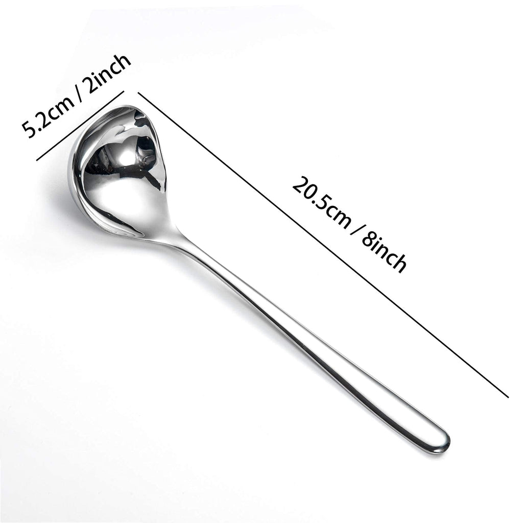 IMEEA Small Ladle SUS304 Stainless Steel Serving Ladle 8-Inch, Set of 4