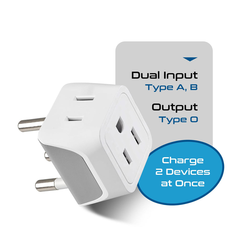 Ceptics Canada to Thailand Travel Adapter (Type O) - Dual Input - Ultra Compact - Charge your Cell Phone, Laptops, Tablets (CT-18, 3 Pack)