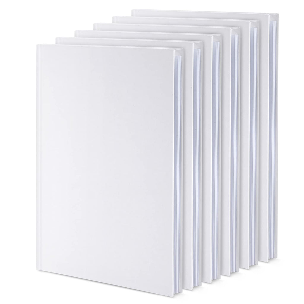 6 Pack 6 x 8-inch Blank Hardcover Books for Kids to Write Stories, 18 Sheets Each for Scrapbook and Journal