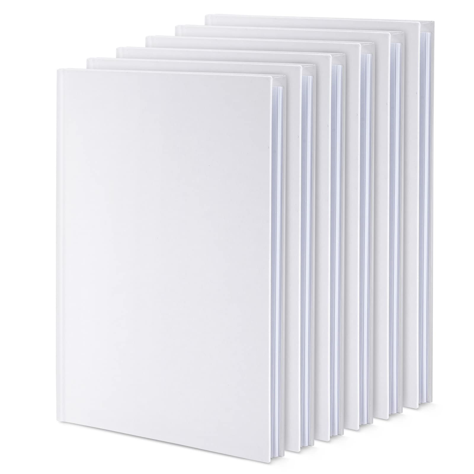6 Pack 6 x 8-inch Blank Hardcover Books for Kids to Write Stories, 18 Sheets Each for Scrapbook and Journal
