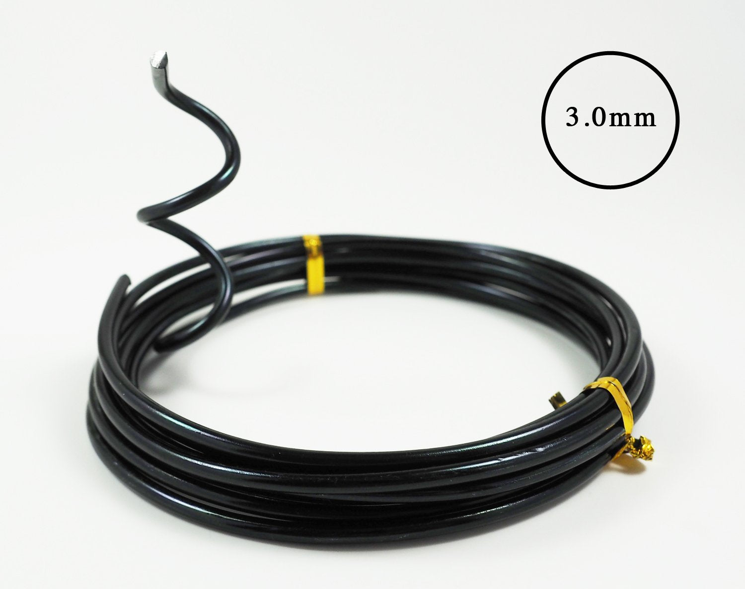 Anodized Aluminum Bonsai Training Wire 5-Size Starter Set with Canvas Bag - 1.0mm, 1.5mm, 2.0mm, 2.5mm, 3.0mm (147 feet Total) - Choose Your Color (5 Sizes, Black)