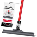 Tyroler Floor Squeegee Heavy Duty, Solid 100% Silicone Squeegee Broom 30 CM, New Aluminum Anti-Rust 4 Part Handle, Adjustable Knuckle Joint, Squeegee Floor for Washing, Drying, Bathroom, Wet Room