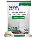 The Clean People Dishwasher Tablets - Cuts Grease & Rinses Sparkling Clean - Residue-Free - Phosphate Free Dishwashing Tablets (60 Count, Lemon Verbena)