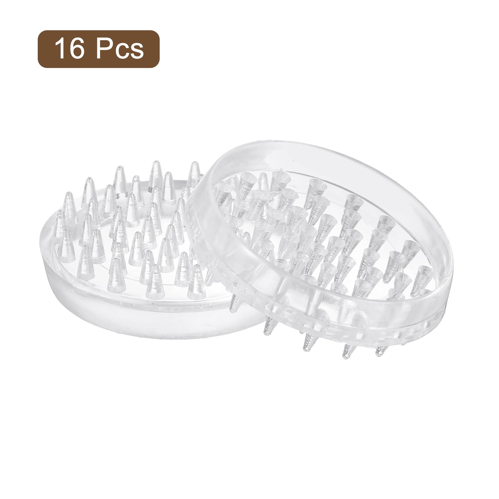 uxcell 16 Pcs Carpet Protectors Spiked Caster Cups 1.89" Round Spiked Furniture Cup Furniture Carpet Protectors for Furniture Legs Table Chair Sofa