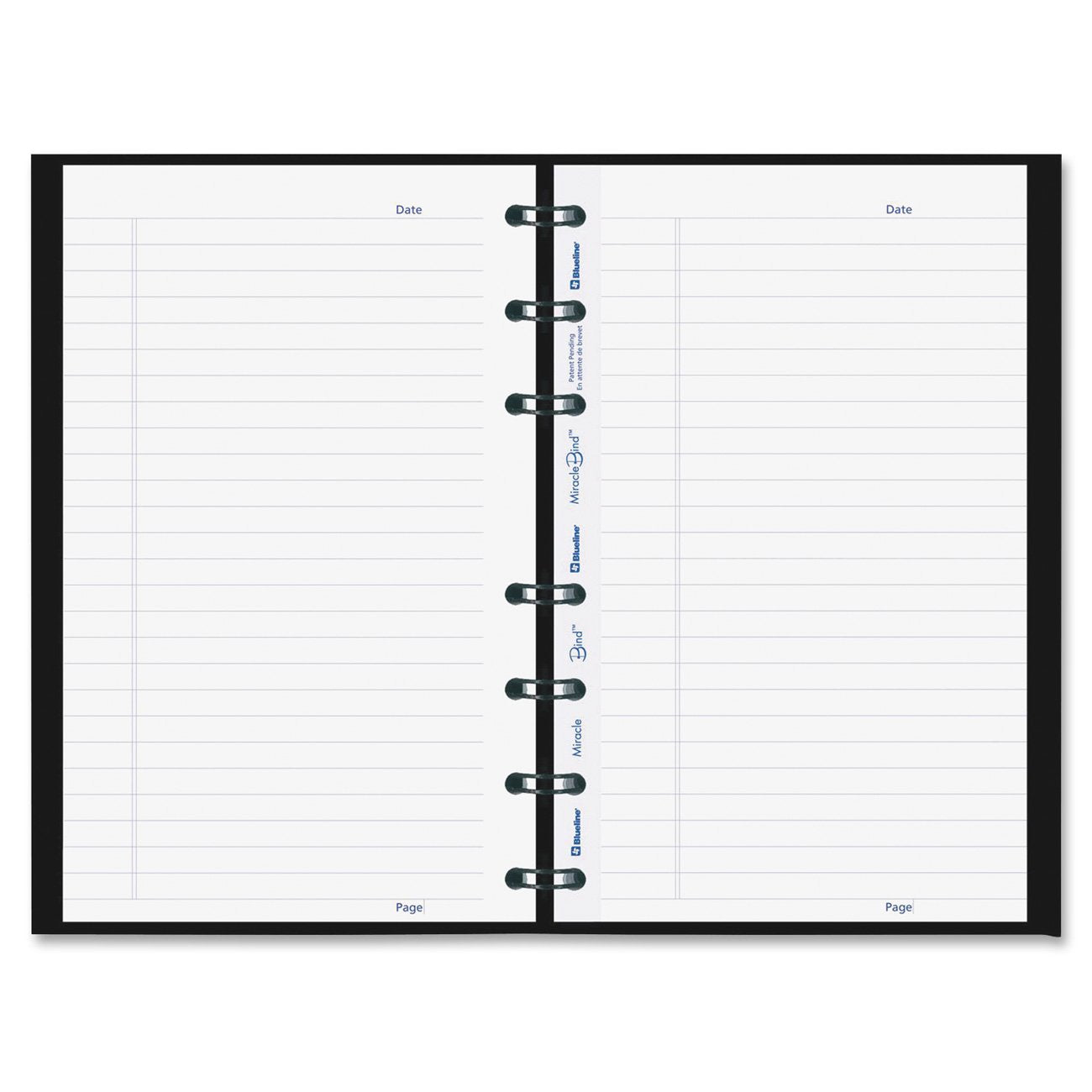 Blueline MiracleBind Notebook, 11 x 8.5 Inches, Black, 150 Pages (AF11150.81)