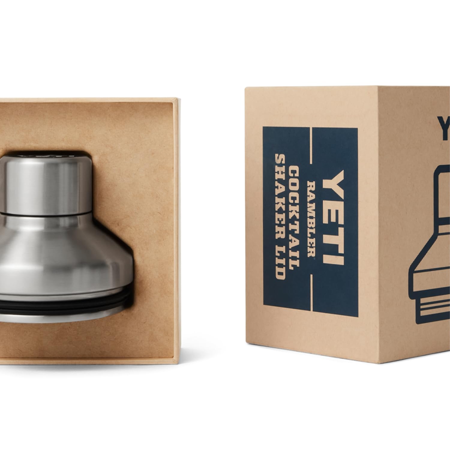 YETI Cocktail Shaker Lid Compatible with Rambler 20oz Tumbler/ 20 oz Stackable Cup/24 oz Mug/10oz Mug/10 oz Lowball/25 oz Straw Mug, Stainless Steel Cocktail Shaker Lid Only