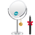 Auxmir Magnifying Mirror 30X /1X Makeup Mirror Double Sided with Magnification, Round Vanity Tabletop Mirror Crystal-Like Style 360° Rotation Portable for Dressing Table Desk Bathroom Bedroom Travel