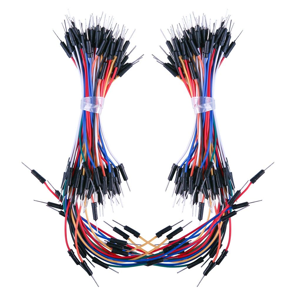 ELEGOO 130pcs Solderless Flexible Breadboard Jumper Wires Male to Male Compatible with Arduino Breadboard
