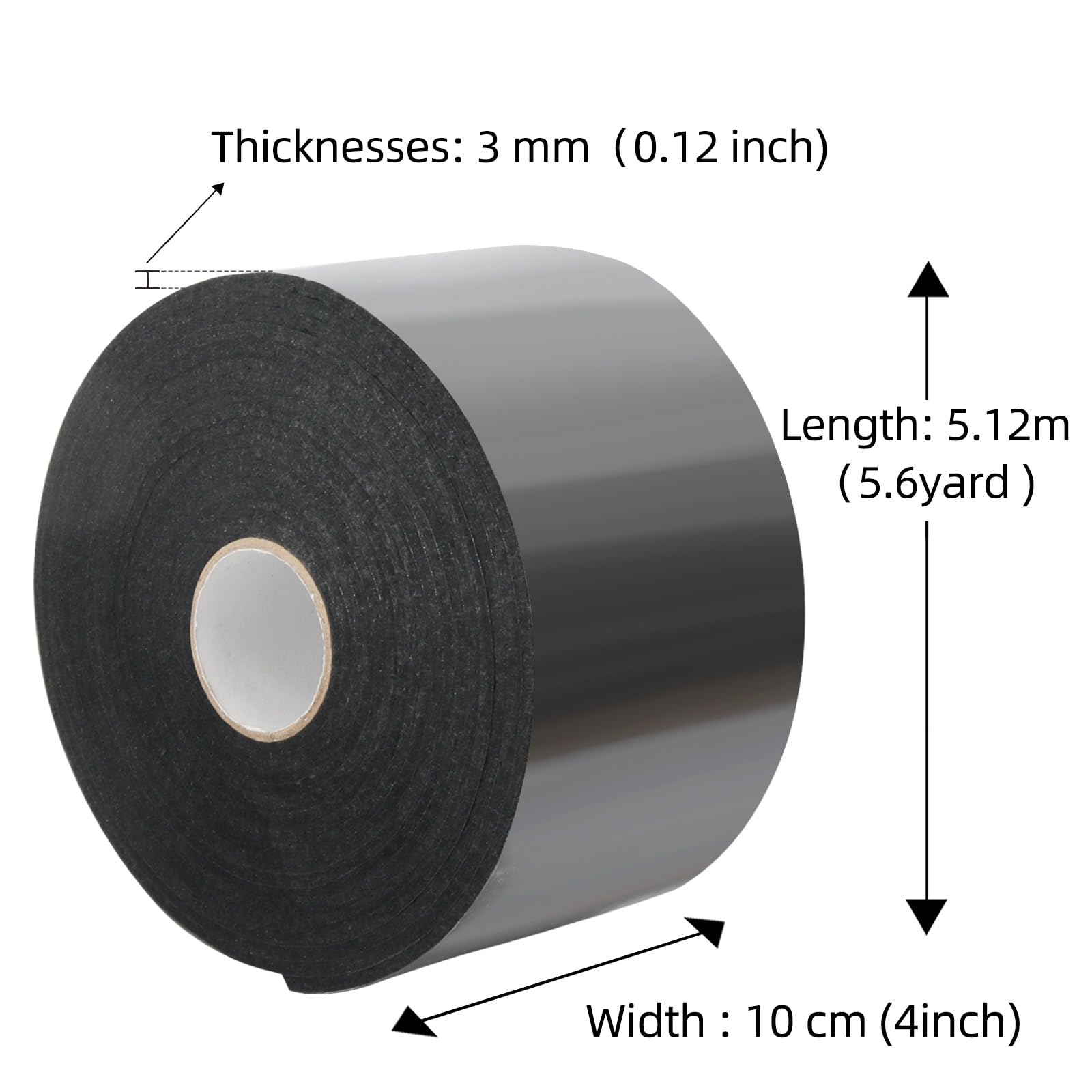 QILIMA Heavy-Duty Felt Pads Roll, Black Self-Adhesive Felt Furniture Strips,0.2 x 4 inch x 202 Inch DIY Tape to Protect Hardwood Floors from Scratches, 2 Pack
