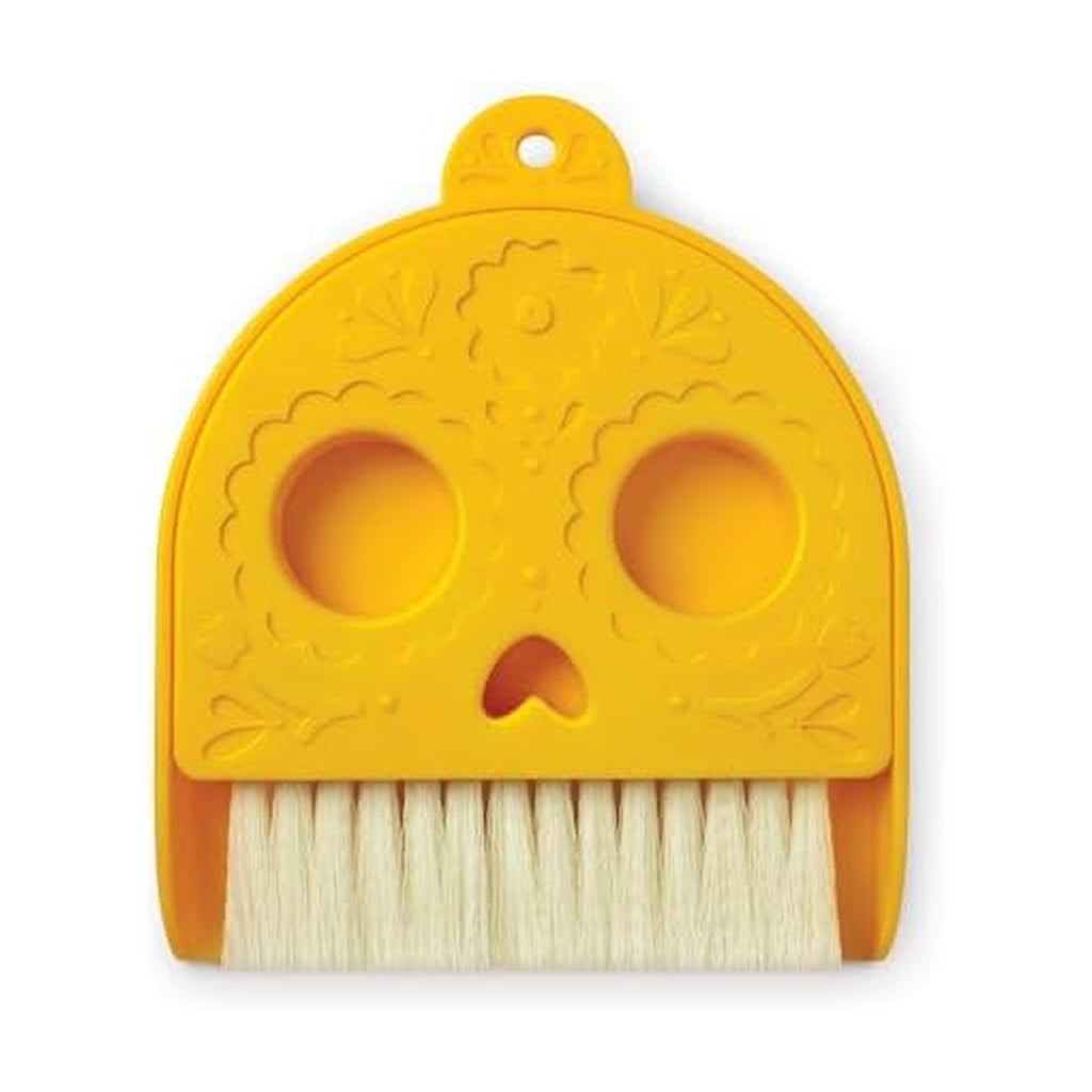 Genuine Fred Dead PAN Dustpan and Brush Set, 4.8" x 6.4", Small Size Perfect for countertops and desks, Day of The Dead