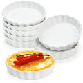 Foraineam Set of 8 Pieces Porcelain Ramekins, 5 Ounce Creme Brulee Ramekin Dishes Round Baking Ramekins Set