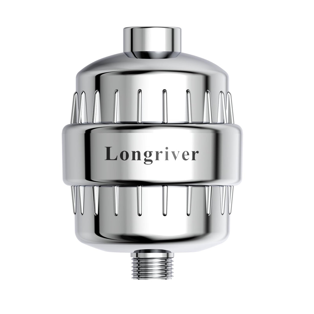Longriver R7 Shower Filter High Put Shower Water Filter for Hard Water 99.99% Remove Chlorine, Heavy Metals, and Harmful Substance, Shower Water Softener, Improve your skin and hair, Chrome