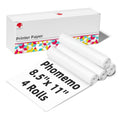 Phomemo M832 Thermal Paper 8.5" x 11", 4 Rolls US Letter Thermal Printer Paper, Quick-Dry Thermal Roll Paper Compatible with M832D M832 M834 M835 A285M Portable Printer