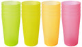 16Pack 16 Ounce Plastic Cups, Reusable Plastic Glasses, Plastic Tumblers, Safe to Wash Dishes, Very Suitable for Parties, Camping, Outdoor, Kids