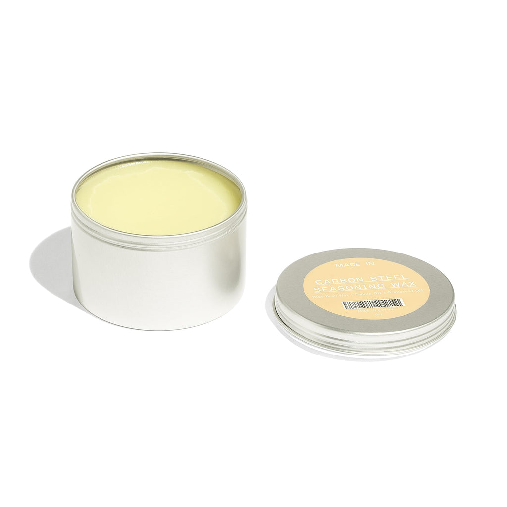 Made In Cookware - Carbon Steel Seasoning Wax (6 Oz) - Made in USA - Blend of Oils & Beeswax