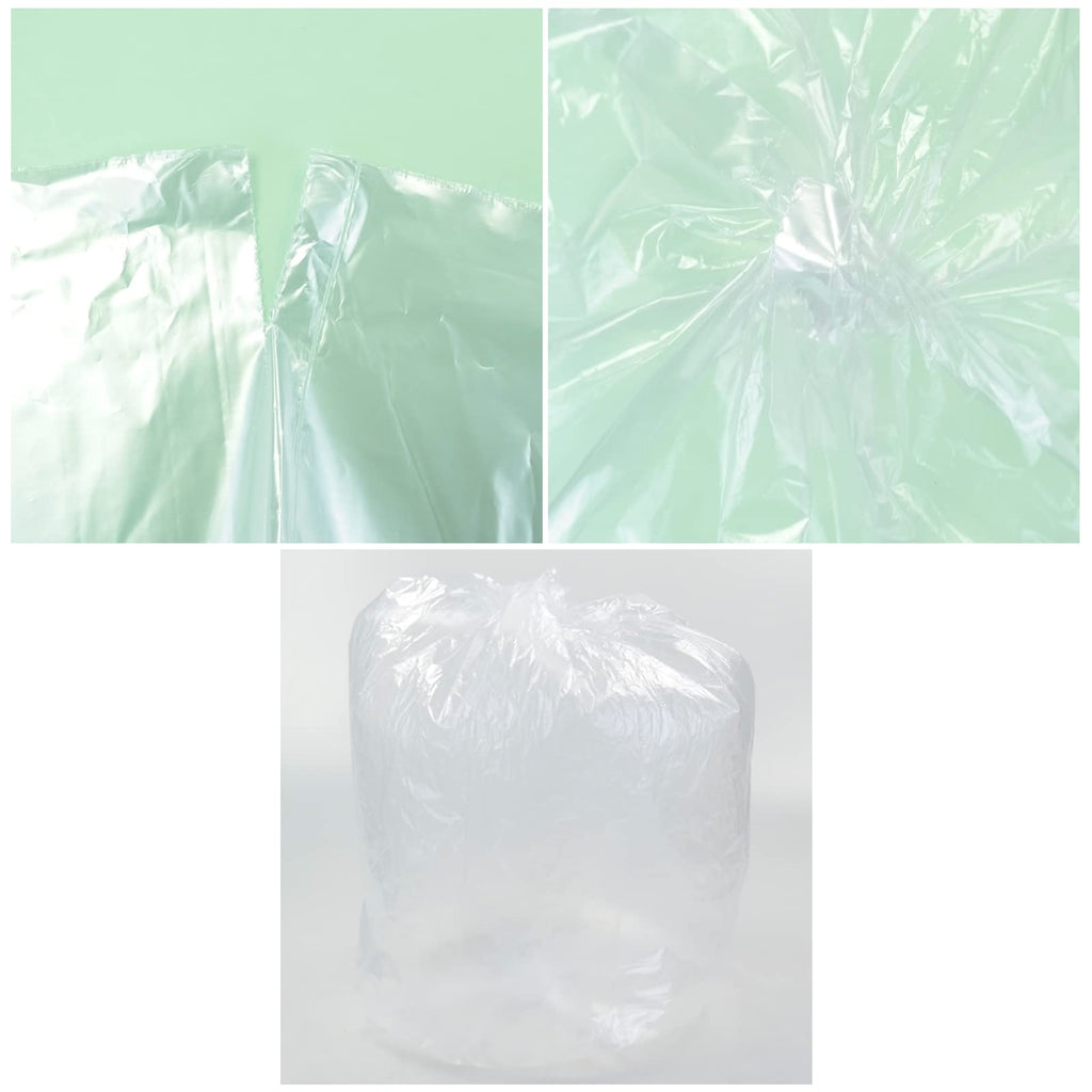 Ponpong 13 Gallon Tall Kitchen Trash Bags, 50 L Large Garbage Bags, Bin Liners, Clear, 150 Counts/6 Rolls