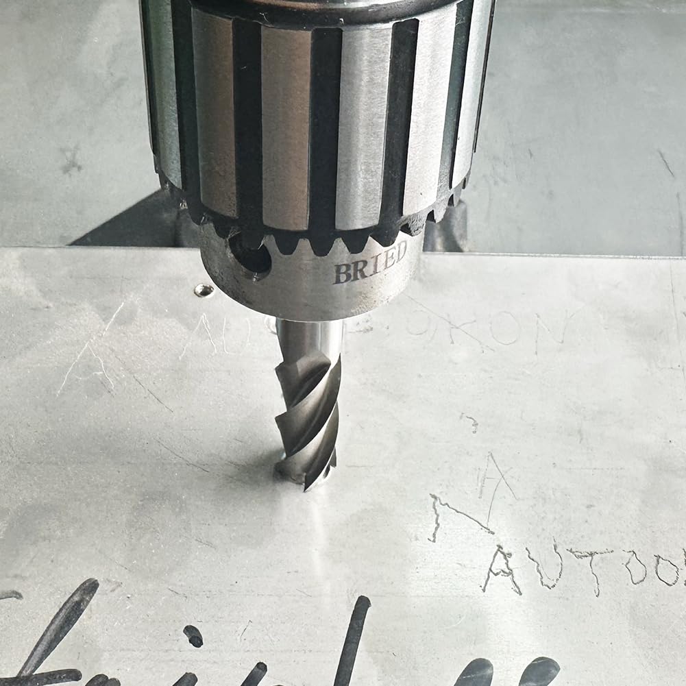 In-tool-home 1/8" 3/16" 1/4" 5/16" 3/8" 1/2" high Speed Steel HSS 4 Flute Straight End Mill Cutter Set of 8