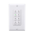 BN-LINK Countdown Digital Wall Timer Switch for Exhaust Fan with Push Button 5-15-30-60mins, 2-4hours, Bathroom Fan Light Switch Timer Indoor, Neutral Required, Wall Plate Included, White