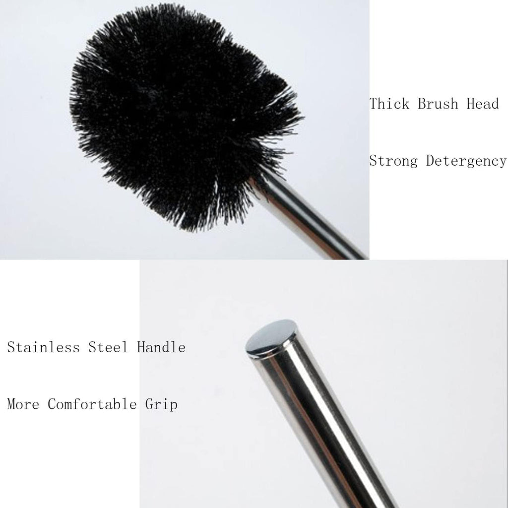 JAWAGA 8pcs Toilet Brush Toilet Bowl Brush Set Replacement Heads,Toilet Brush Cleaning with Stiff Bristles for Bathroom.(Black)