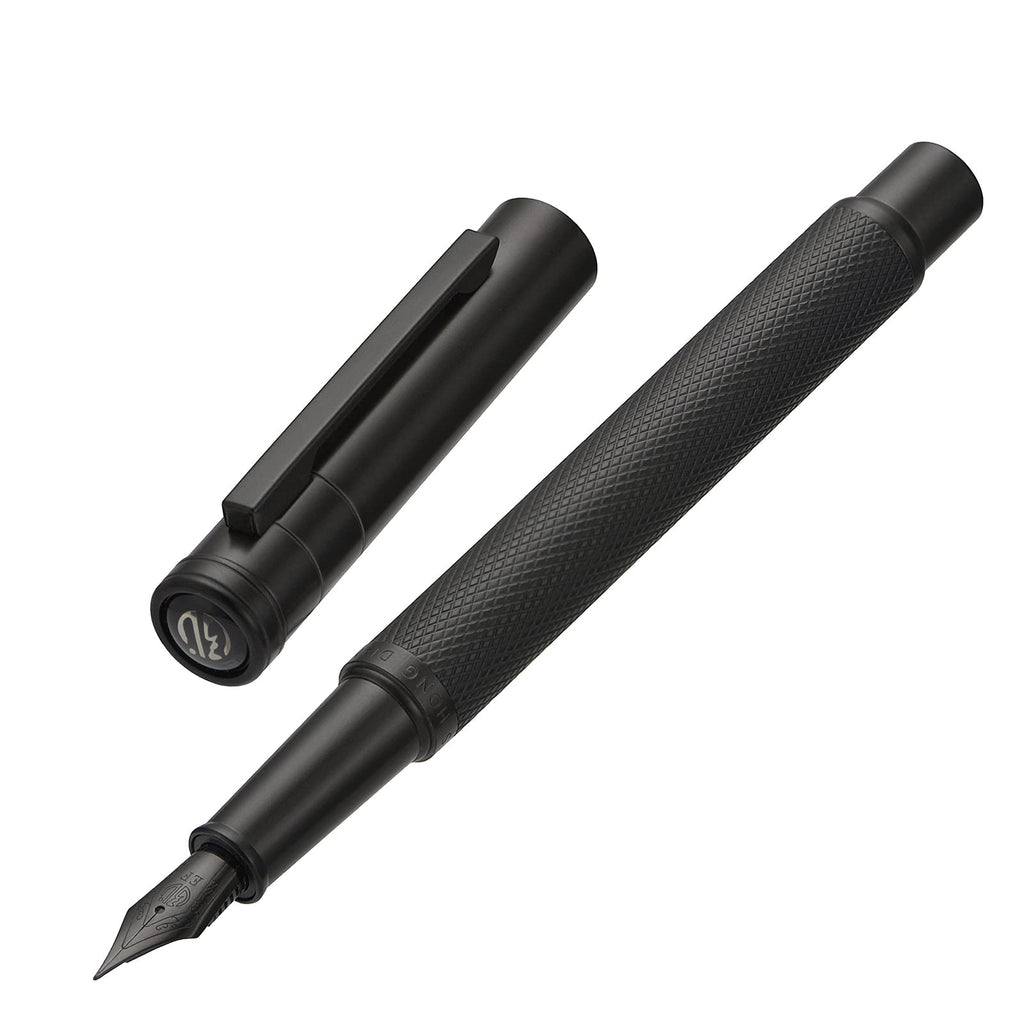 Asvine Matte Black Forest Fountain Pen Extra Fine Nib Classic Design with Converter and Metal Pen Box Set