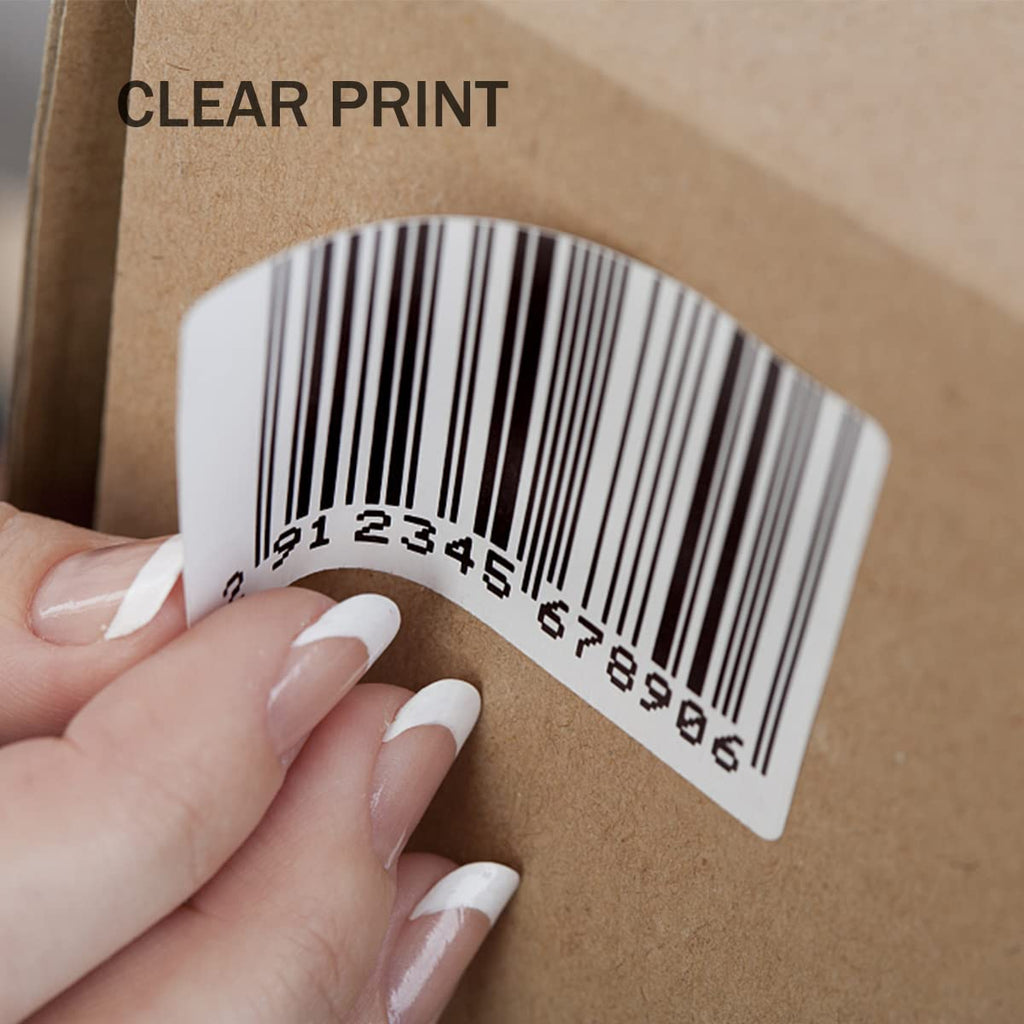 Hybsk 3x2 inch Direct Thermal Labels for Barcodes, Address, Compatible with Rollo Label Printer & Zebra Desktop Printers (3"x2",4 Rolls White)