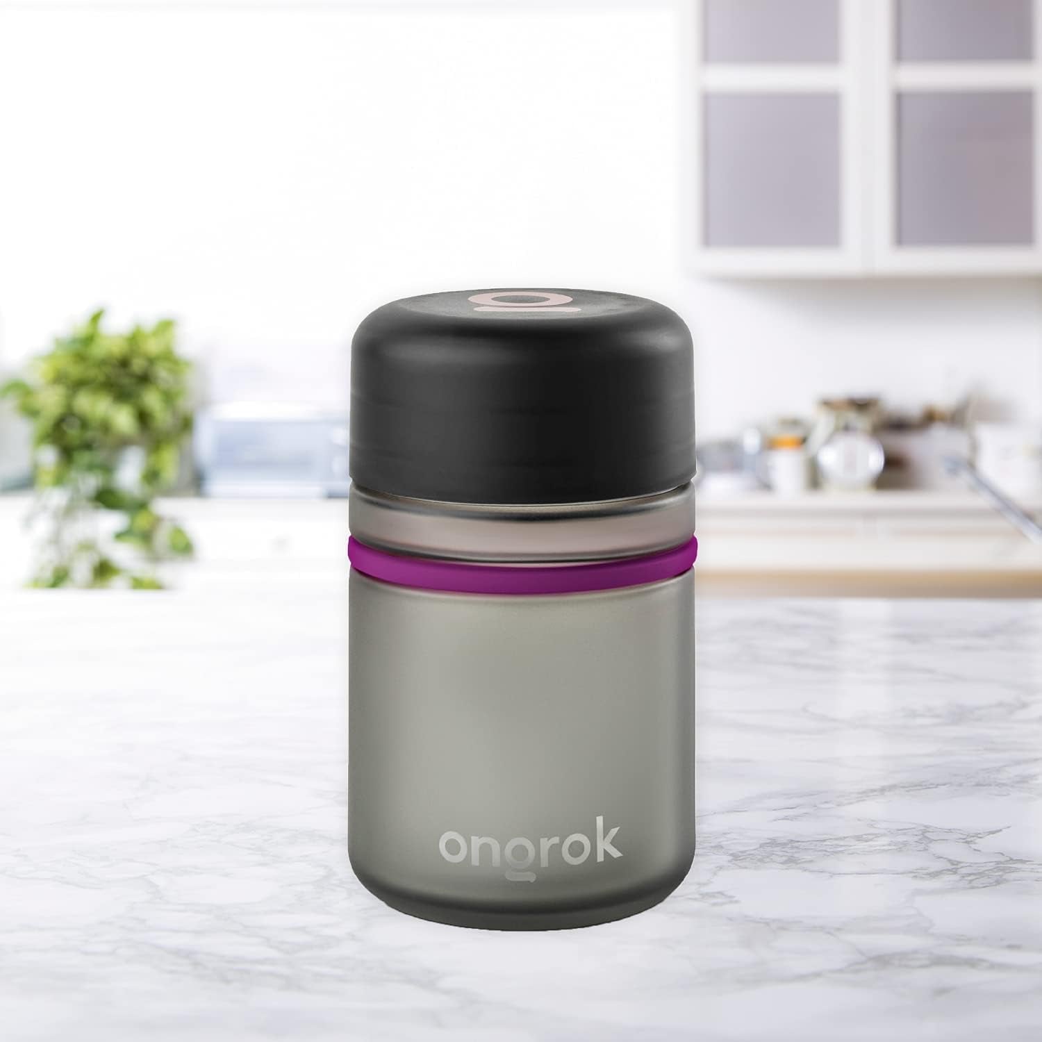 ONGROK Glass Storage Jar, 180ml (3 Pack) | Color-Coded Airtight Glass Containers, Jar to Store Goods with Care, Airtight and Child Resistant Lid
