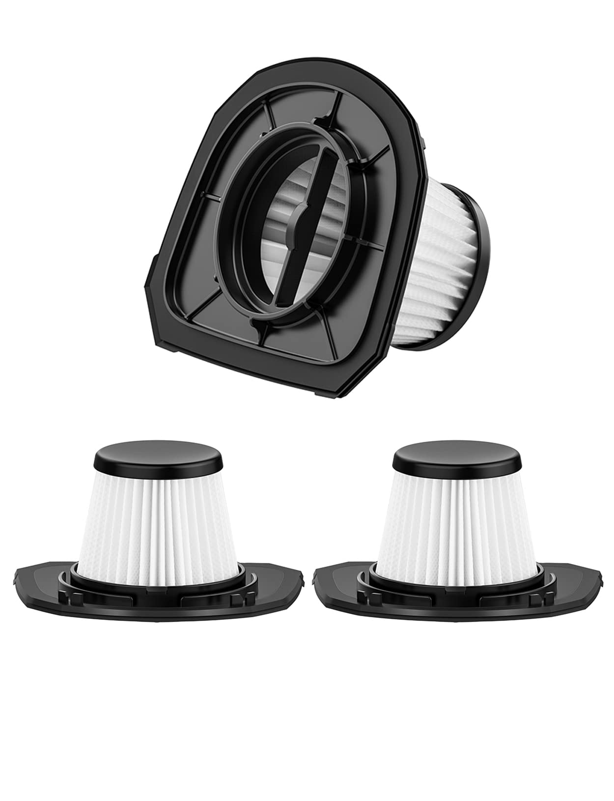 HEPA Filter 3 Pack, Washable, Reusable, Replaceable, Suitable for Brand Portutif V1 8000pa Wireless Handheld Vacuum Cleaner, High Efficiency Filter Dust Garbage Pet Hair