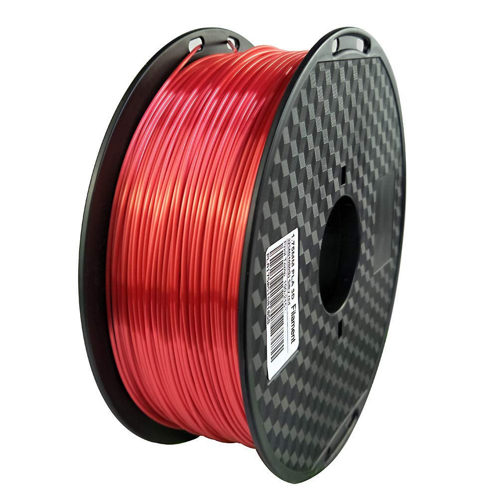 CC3D Silk Red PLA 3D Printer Filament 1.75 mm 1KG FDM 3D Printing Material Silky Shiny Metallic PLA Filament Silk Red Color