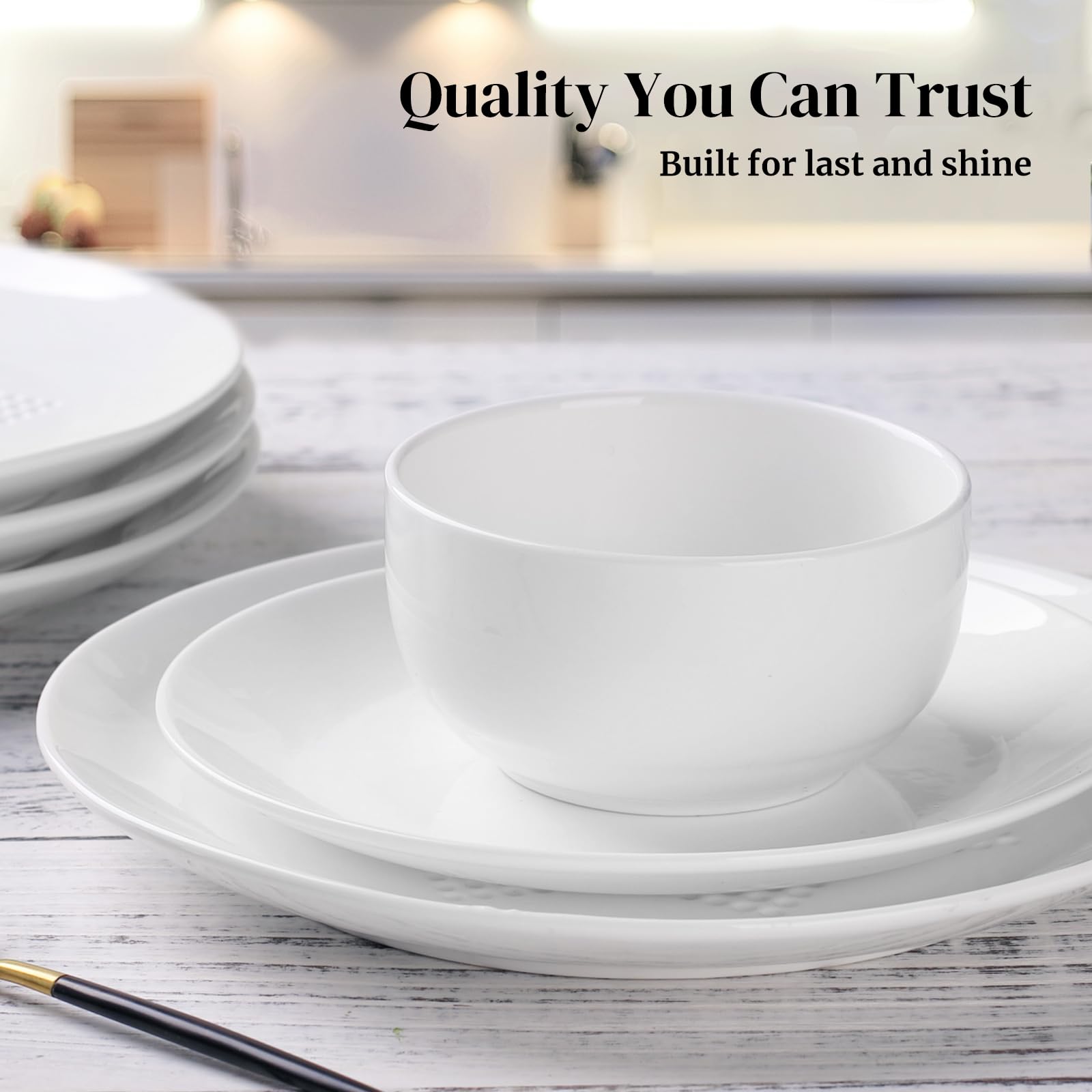 DOWAN 10 OZ Ice Cream Bowls - 4.25" Ceramic Dessert Bowls Set of 6 - Porcelain Small Bowls for Side Dishes, Ice Cream, Oatmeal, Fruit, Portion Control - Dishwasher Microwave Safe