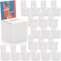 Cedilis 20 Pack Cardboard Ballot Boxes for Ticket, 6x6x6 Inches Raffle Box, Suggestions Voting Donation Boxes with Slot and Header for Charity, White