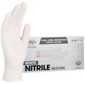 ForPro Professional Collection Disposable Nitrile Gloves, Chemical Resistant, Powder-Free, Latex-Free, Non-Sterile, Food Safe, 4 Mil, White, Small, 100-Count