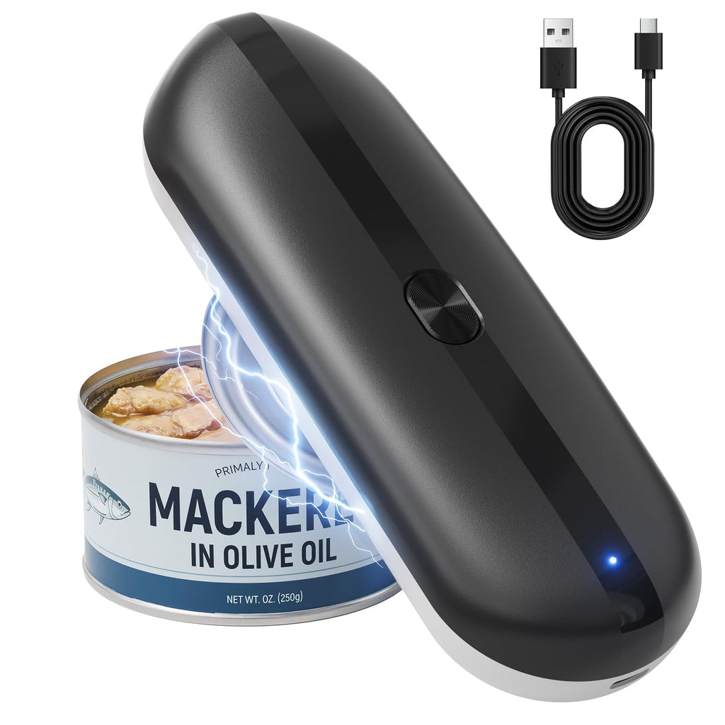 YEREADW Electric Can Opener, Rechargeable Automatic Can Opener for Seniors & Arthritis Hands, One-Touch Hands-Free with Auto Stop, Smooth Edge, Fits Most Can Sizes