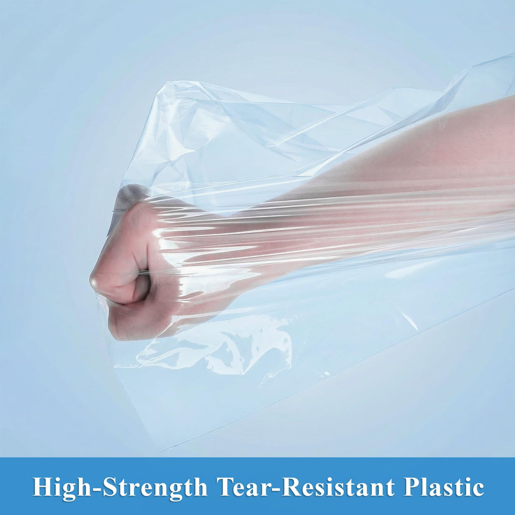 Elsjoy 50 Pack 18" x 24" Large Reclosable Storage Bags, 5 Gallon Resealable Zipper Plastic Bags for Clothes, Clear Reusable XL Zip Bags for Moving, Food, Clothing