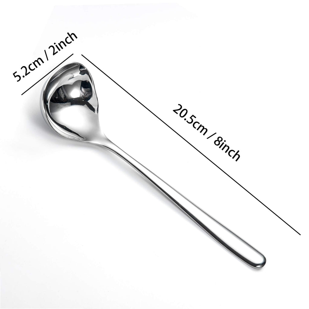 IMEEA Small Gravy Ladle SUS304 Stainless Steel Small Ladle for Sauce Serving Ladle, Set of 2