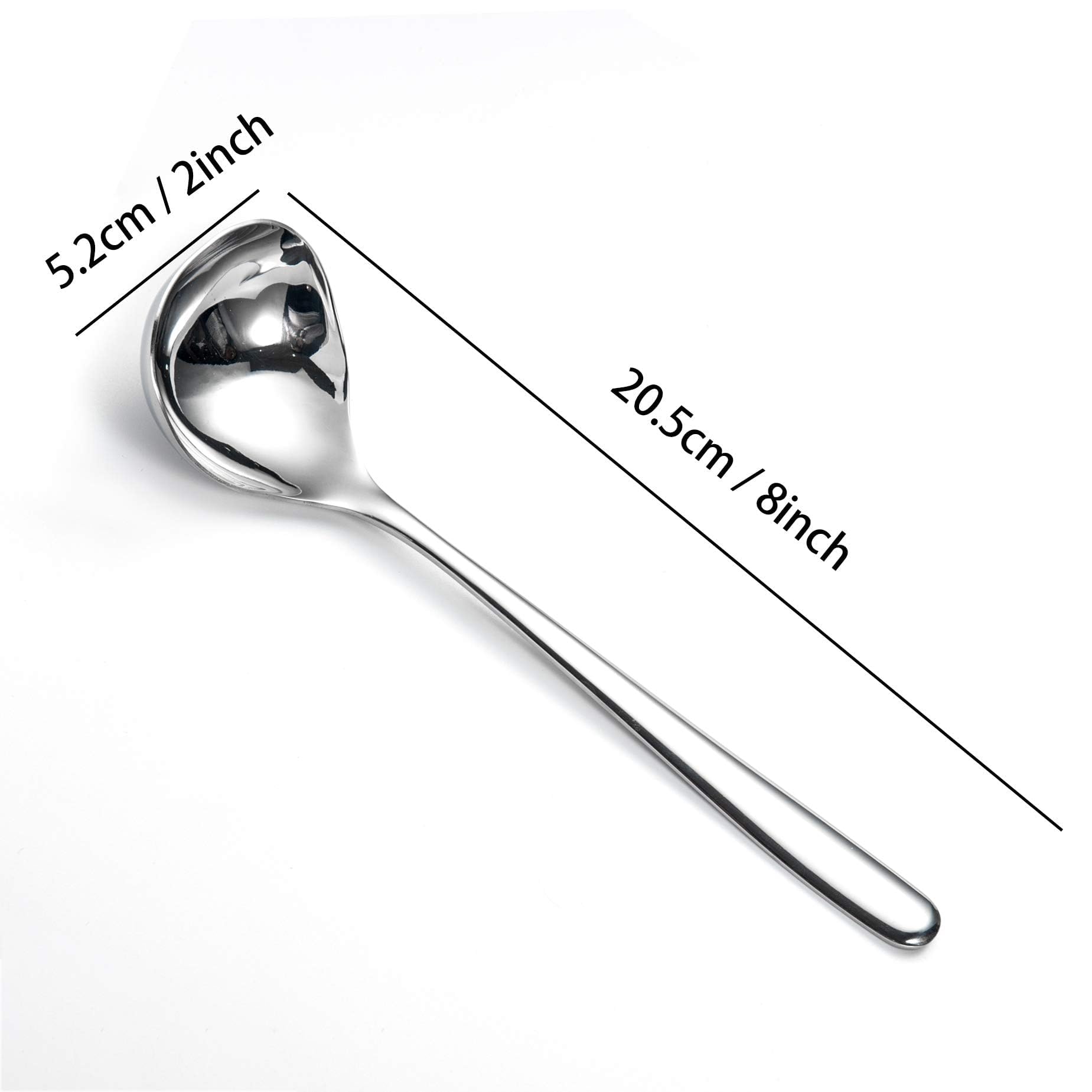 IMEEA Small Gravy Ladle SUS304 Stainless Steel Small Ladle for Sauce Serving Ladle, Set of 2